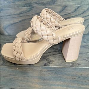 Target brown heels platform sandal size 10